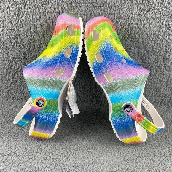 New crocs classic spray DYE MENS 10 CLOGS Tie-Dye Collection‎ Womens 12 Shoes - Picture 9 of 16